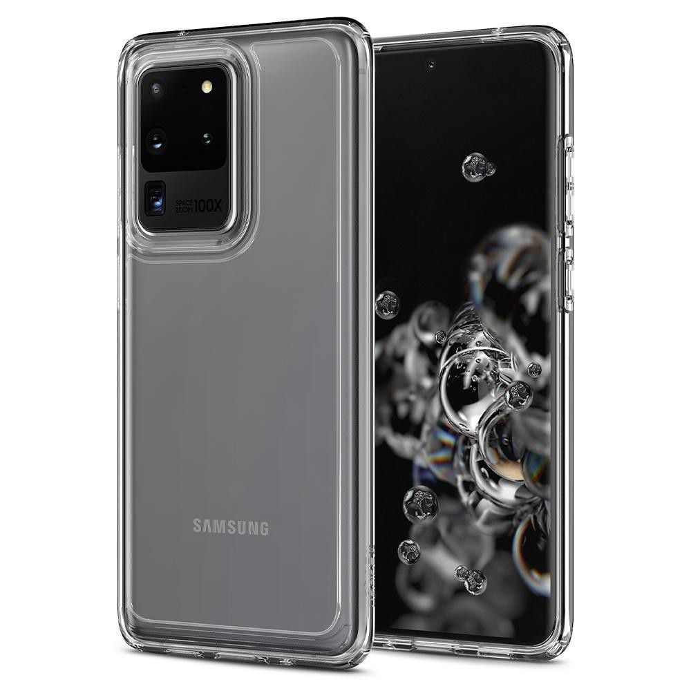 Husa Samsung Galaxy S20 Ultra SPIGEN Crystal Hybrid Crystal Clear ACS00746, transparent