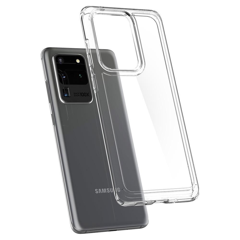 Husa Samsung Galaxy S20 Ultra SPIGEN Crystal Hybrid Crystal Clear ACS00746, transparent