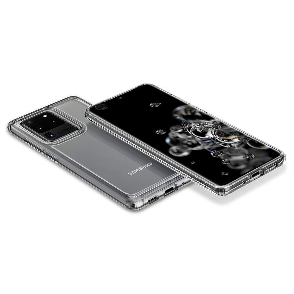 Husa Samsung Galaxy S20 Ultra SPIGEN Crystal Hybrid Crystal Clear ACS00746, transparent