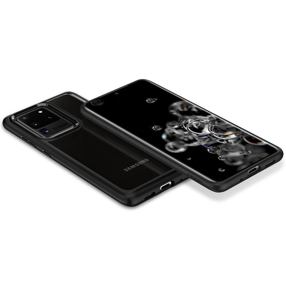 Husa Samsung Galaxy S20 Ultra SPIGEN Ultra Hybrid Black ACS00714, negru