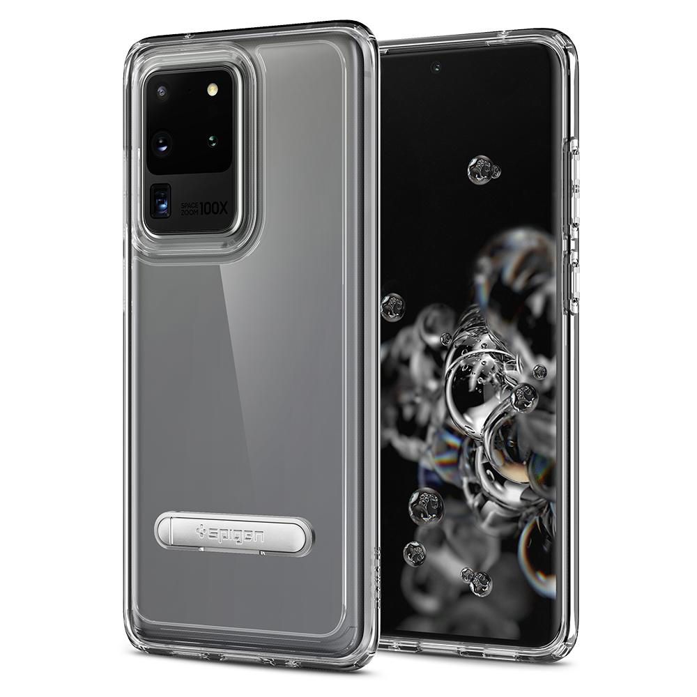 Husa Samsung Galaxy S20 Ultra SPIGEN Ultra Hybrid S Crystal Clear ACS00715, transparent