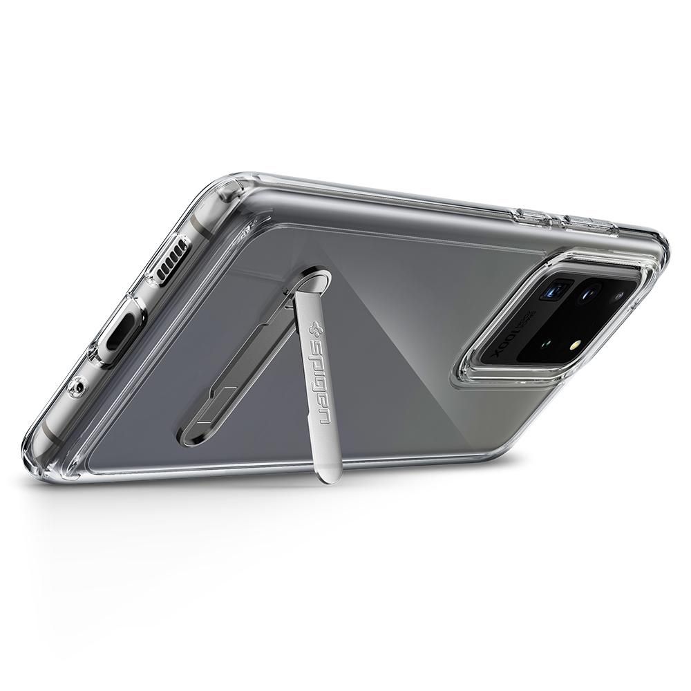 Husa Samsung Galaxy S20 Ultra SPIGEN Ultra Hybrid S Crystal Clear ACS00715, transparent