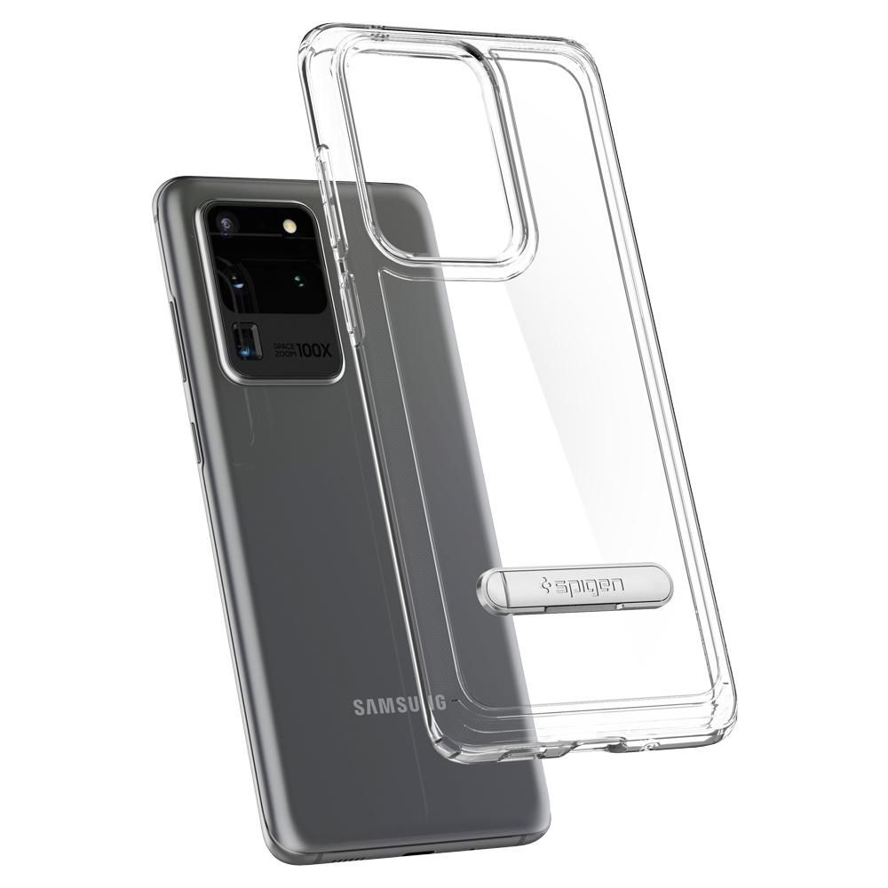 Husa Samsung Galaxy S20 Ultra SPIGEN Ultra Hybrid S Crystal Clear ACS00715, transparent