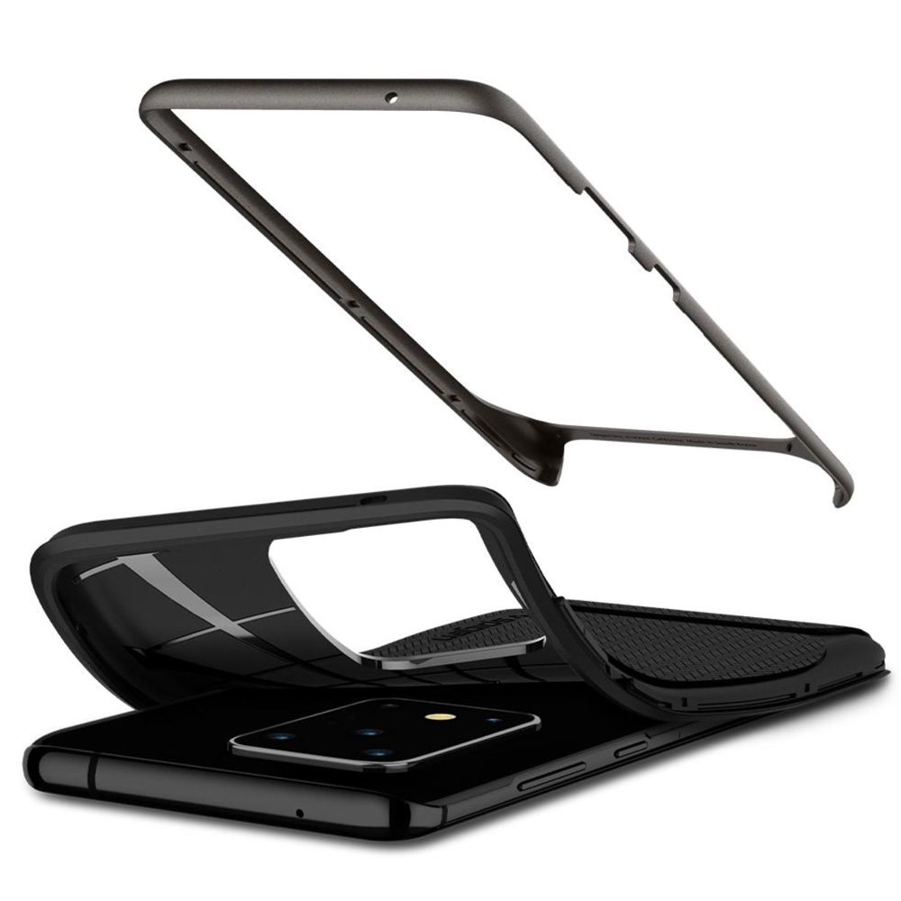 Husa Samsung Galaxy S20 Ultra SPIGEN Neo Hybrid Gunmetal ACS00718, negru