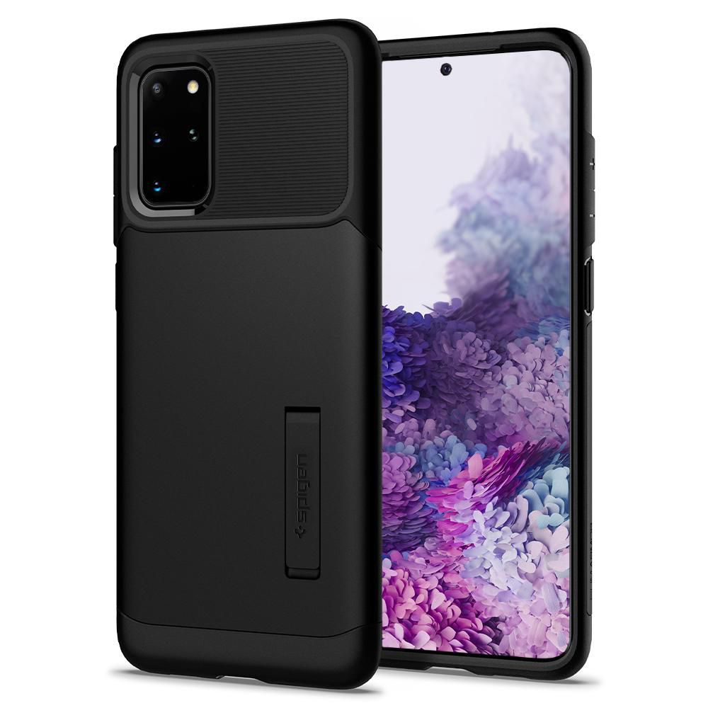 Husa Samsung Galaxy S20 Plus SPIGEN Slim Armor Black ACS00647, negru