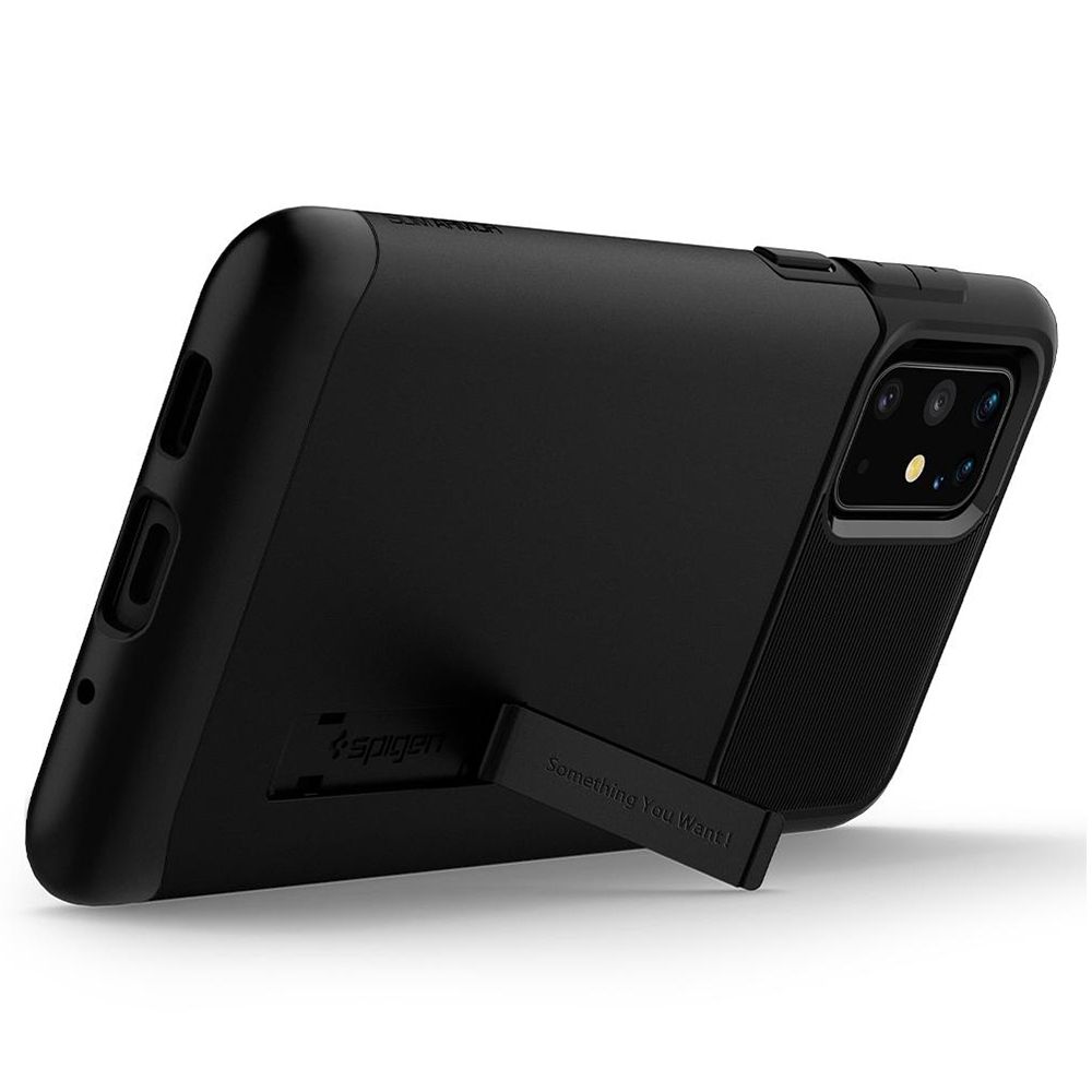 Husa Samsung Galaxy S20 Plus SPIGEN Slim Armor Black ACS00647, negru