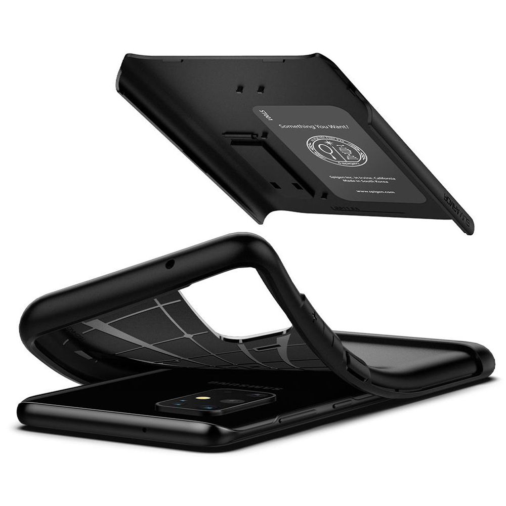 Husa Samsung Galaxy S20 Plus SPIGEN Slim Armor Black ACS00647, negru