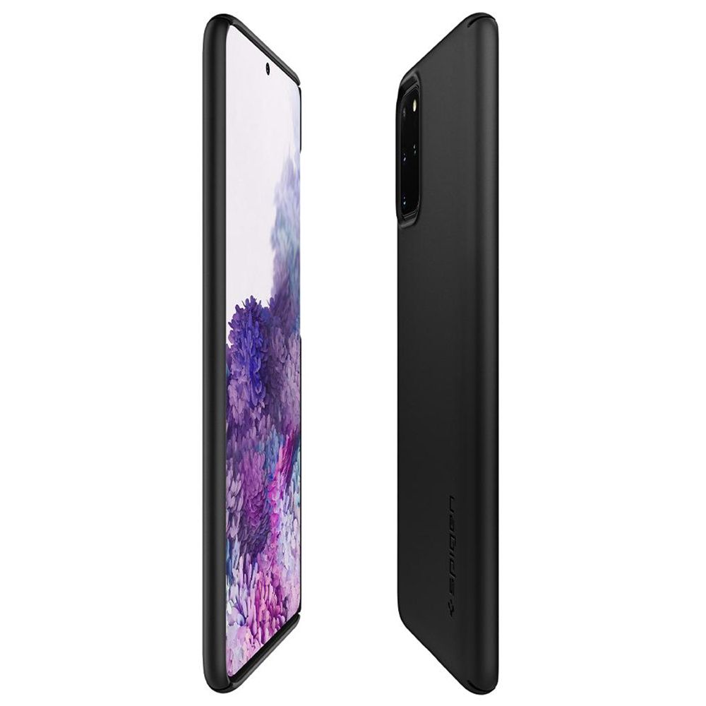 Husa Samsung Galaxy S20 Plus SPIGEN Thin Fit Black ACS00749, negru