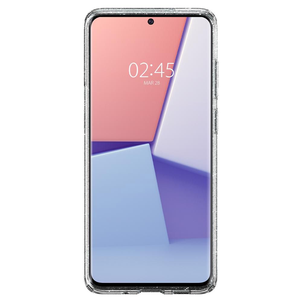 Husa Samsung Galaxy S20 Plus SPIGEN Liquid Crystal Glitter Crystal Clear ACS00752, transparent
