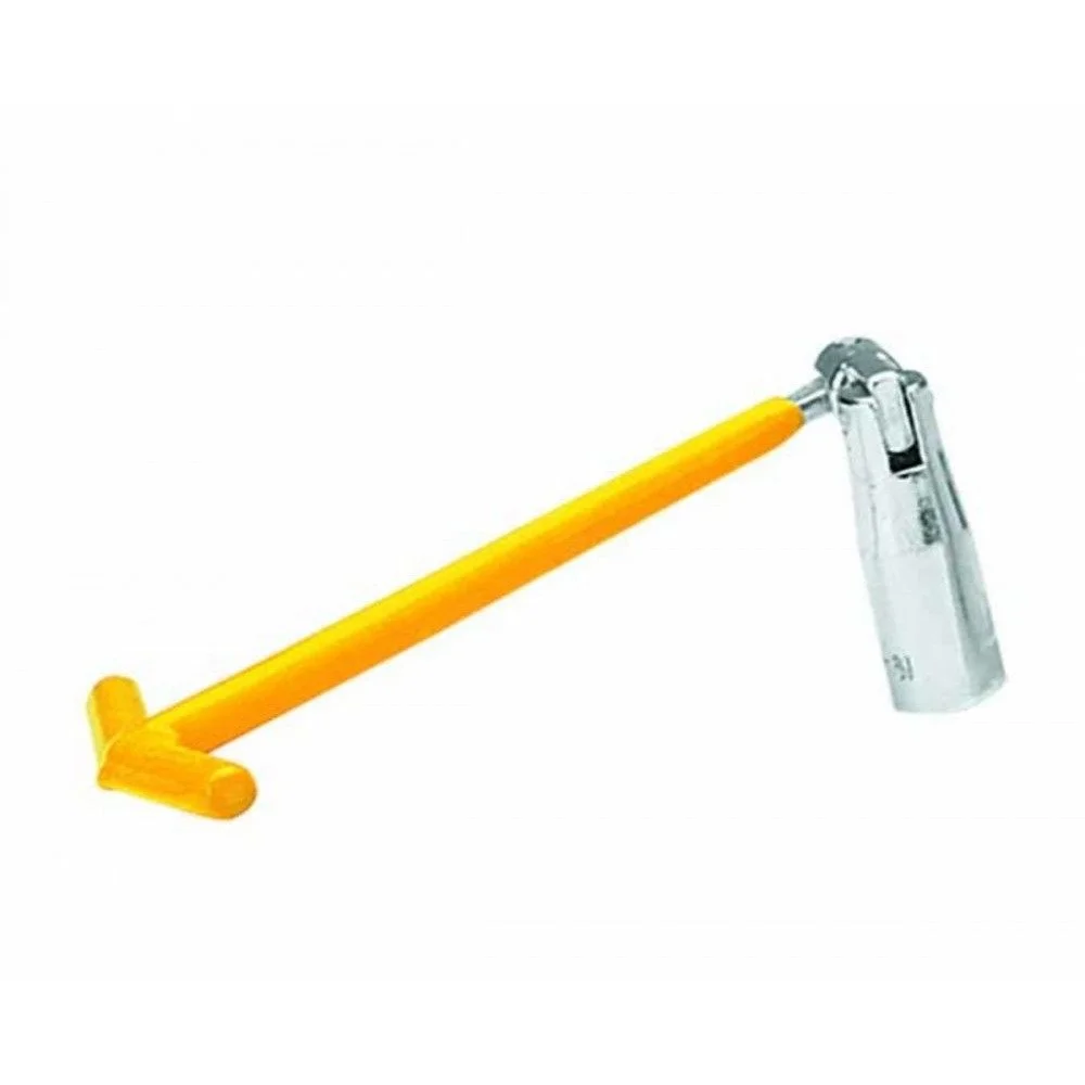 Cheie tubulara pentru bujie BOTTARI Short 24138BT, deschidere cheie 16 mm, articulata, maner T acoperit cu cauciuc