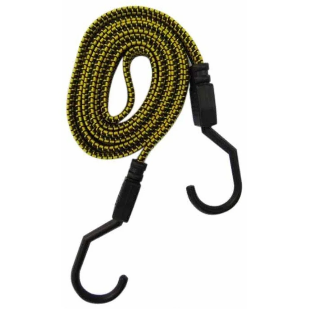 Coarda elastica cu carlig, plata, BOTTARI 18231BT, pentru prindere bagaje, lungime 100 cm, galben