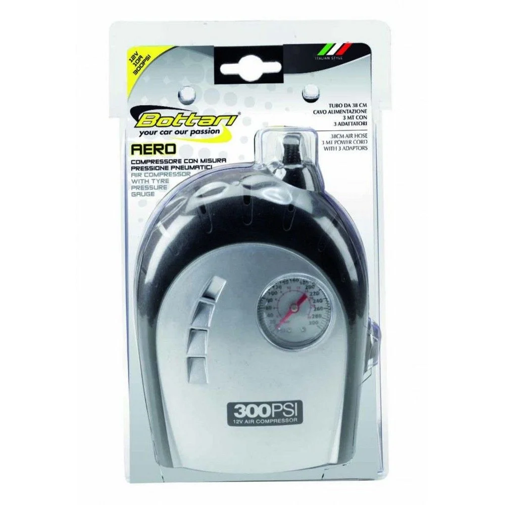 Compresor auto BOTTARI Aero 24062BT, tensiune alimentare 12V, 10A, cu accesorii pentru umflare