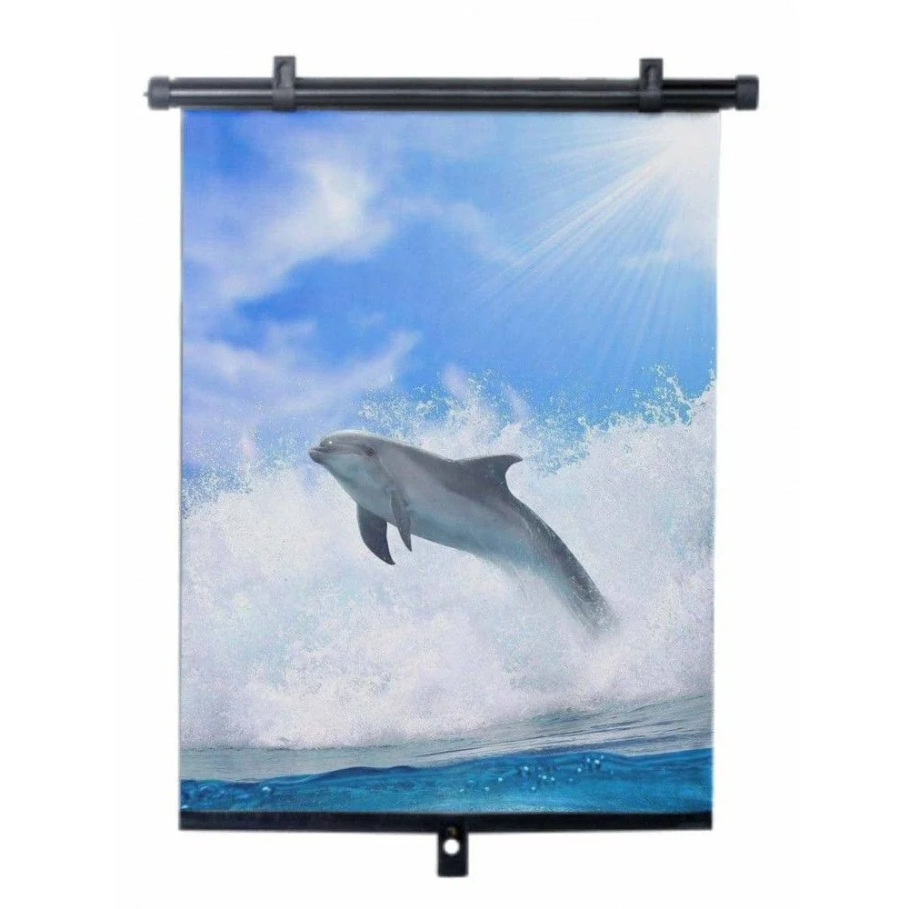 Set 2 parasolare rulante auto, laterale, BOTTARI Dolphin 22075BT, 40 x 45 cm, protectie UV, multicolor