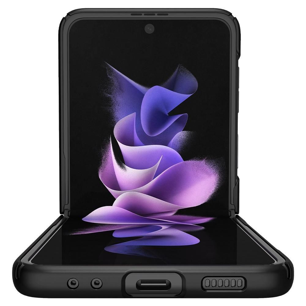Husa Samsung Galaxy Z Flip 3 SPIGEN Airskin Black ACS03408, negru