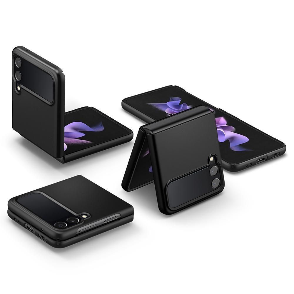 Husa Samsung Galaxy Z Flip 3 SPIGEN Airskin Black ACS03408, negru