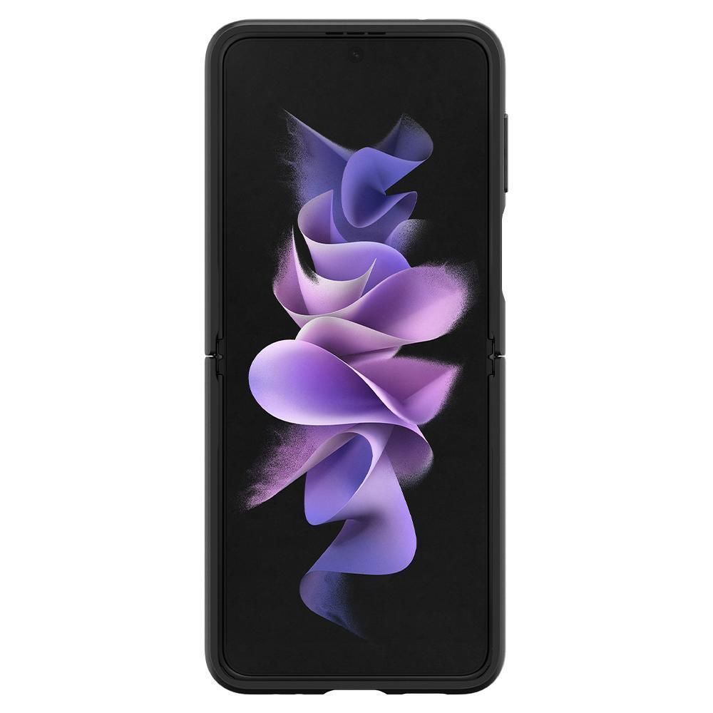 Husa Samsung Galaxy Z Flip 3 SPIGEN Thin Fit Black ACS03079, negru