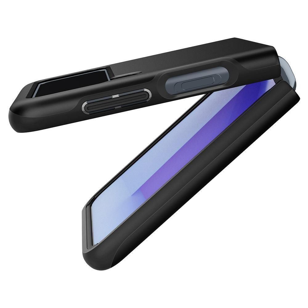 Husa Samsung Galaxy Z Flip 3 SPIGEN Thin Fit Black ACS03079, negru