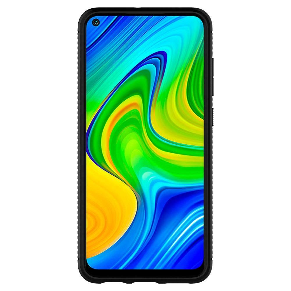 Husa Xiaomi Redmi Note 9 SPIGEN Rugged Armor Matte Black ACS01192, negru