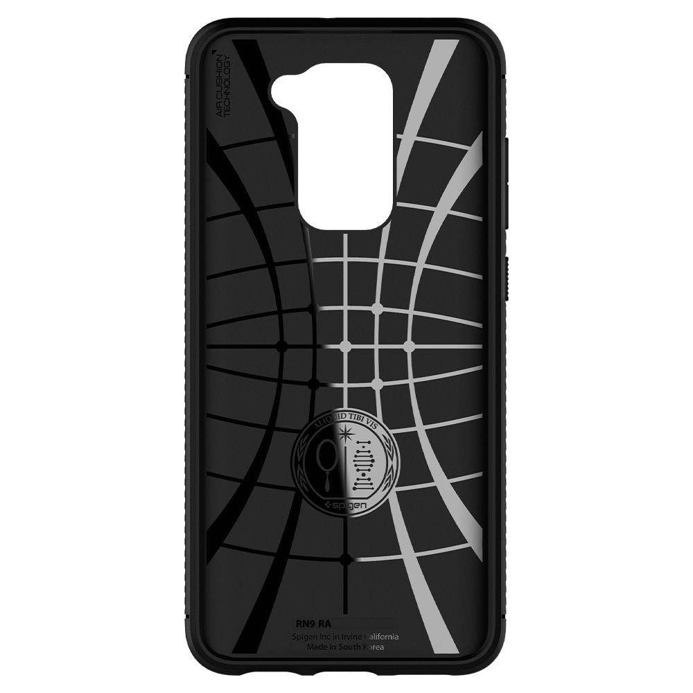 Husa Xiaomi Redmi Note 9 SPIGEN Rugged Armor Matte Black ACS01192, negru
