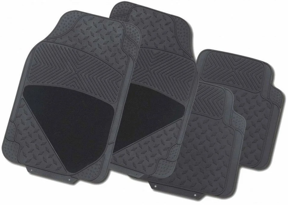 Set covorase auto, din cauciuc + mocheta, BOTTARI Arrow 14055BT, universale, negru