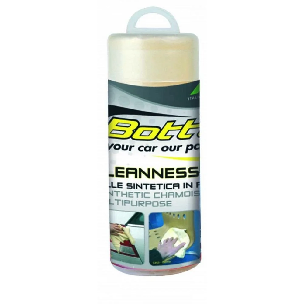 Laveta din piele caprioara, sintetica, BOTTARI Cleaness 32110BT, 43 x 32 cm, absorbanta, fara scame, galben