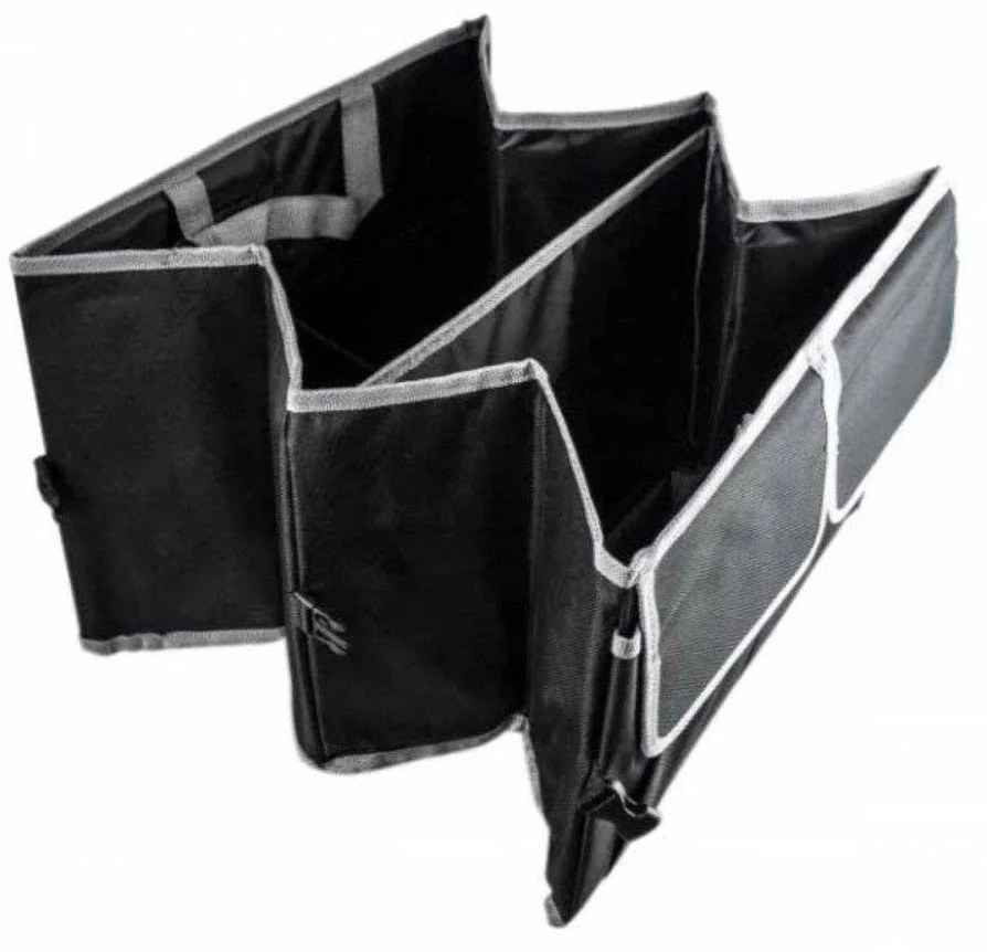 Organizator auto pentru portbagaj BOTTARI Martin Brown 79008BT, cu 2 compartimente, material textil, negru