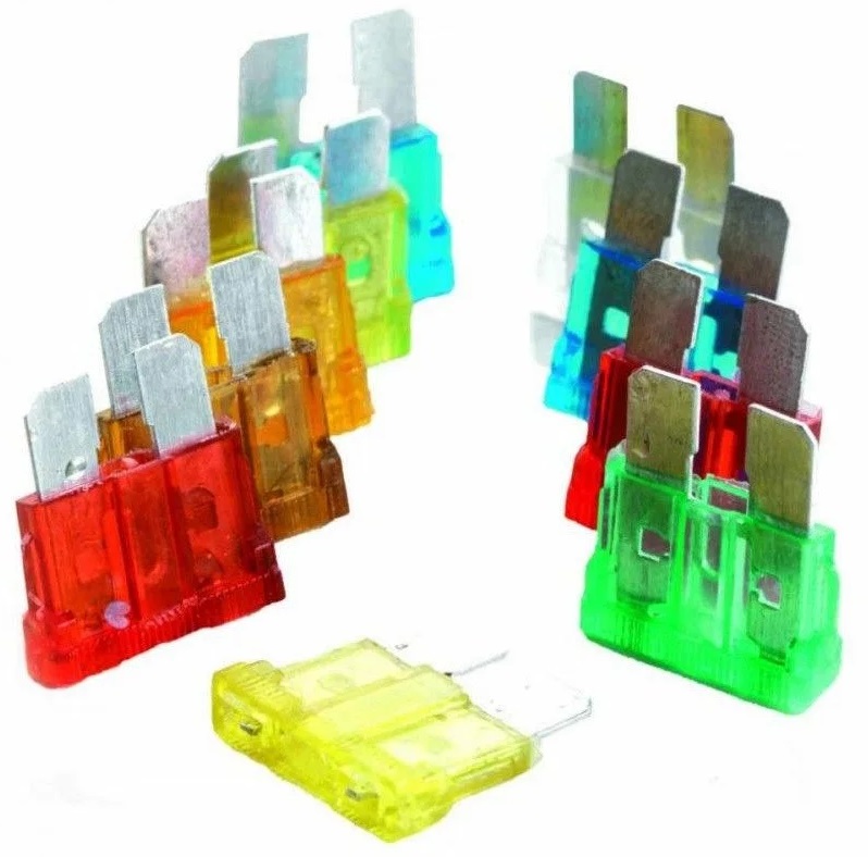 Set 10 sigurante auto, standard, BOTTARI Fusibili 30112BT, 5A, 7.5A, 10A, 15A, 20A, 25A, 30A