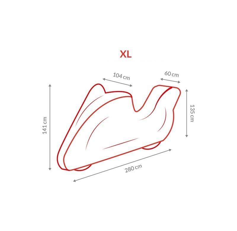 Prelata pentru motocicleta cu portbagaj inalt CARPASSION 10090LKCP, marimea L, 248 x 104 x 127 cm
