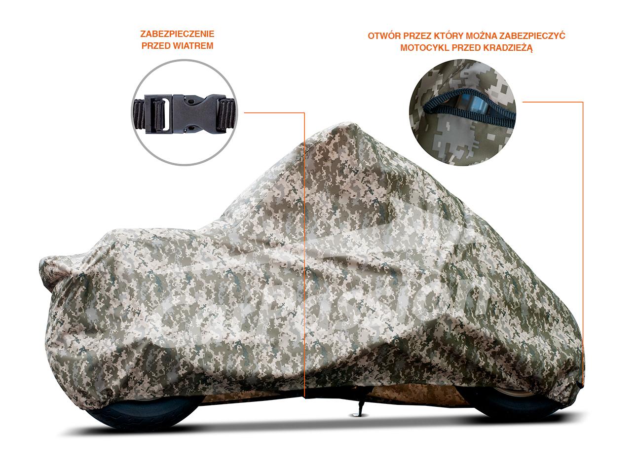 Prelata pentru motocicleta CARPASSION 10094CP, marimea L, 248 x 104 x 127 cm