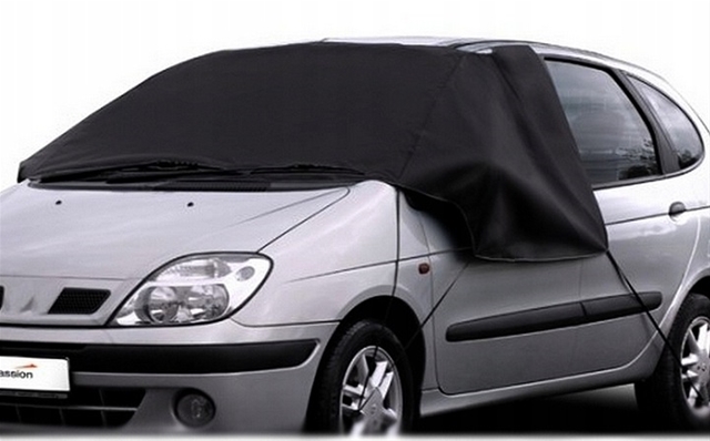Parasolar pentru parbriz si oglinzi laterale CARPASSION 10014CP, material termoizolant, 110 x 145/165 cm, negru