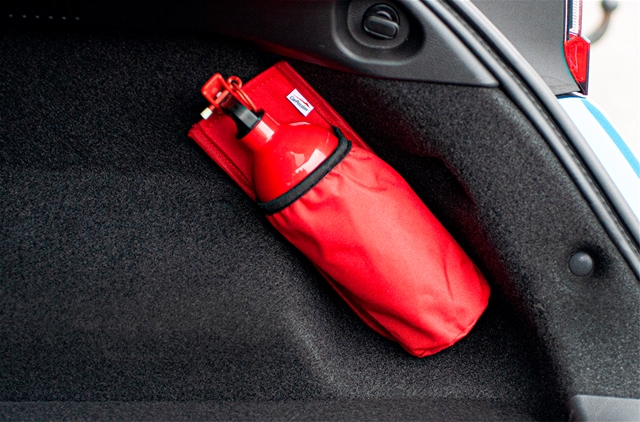 Geanta pentru depozitare extinctor CARPASSION 40201CP, cu velcro, rosu, 27 x 10.5 x 19 cm