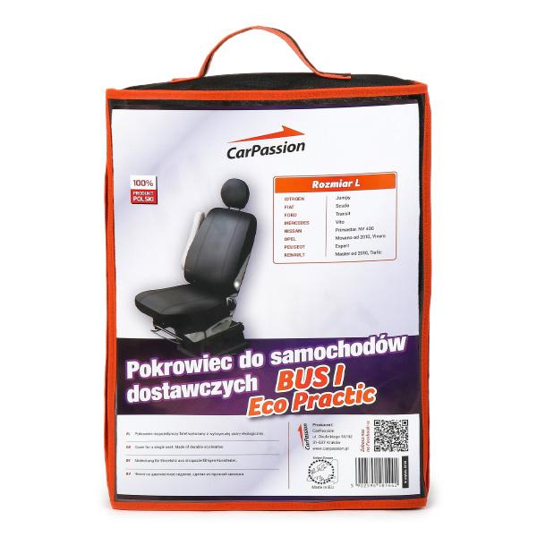 Husa pentru scaun auto CARPASSION 30102CP, din piele ecologica, pentru dube, negru, marimea L