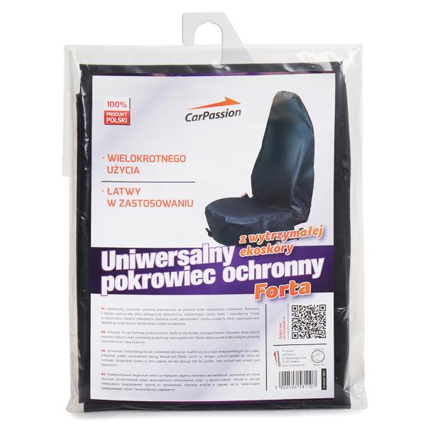 Husa de protectie pentru scaun auto CARPASSION 10031CP, din piele ecologica, reutilizabila, negru