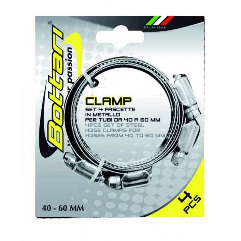 Set 4 coliere metalice auto BOTTARI Clamp 24035BT, din otel, diametru 40 - 60 mm