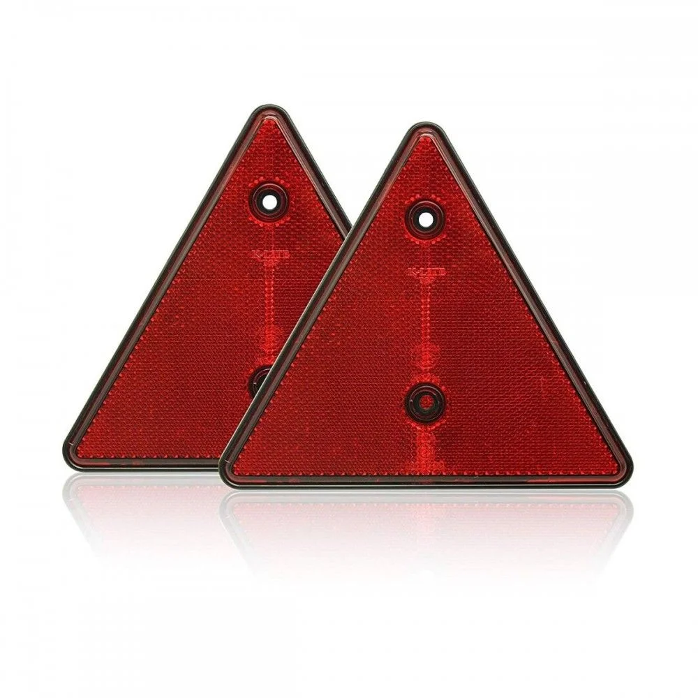 Set 2 triunghiuri reflectorizante auto BOTTARI 48035BT, pentru remorca, rosu