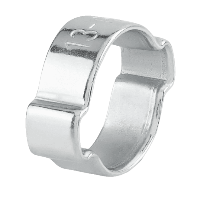 Colier metalic pentru furtune, cu urechi duble, NORMA LNSBB FD EAR 34-37, latime banda 9.5 mm, diametru prindere 34-37 mm