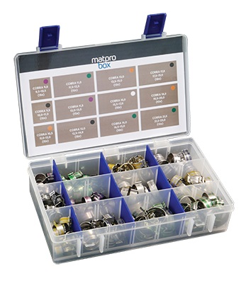 Set 150 conectori metalici pentru furtune NORMA Plast MatPro Box 0109 8801 000, 12 marimi