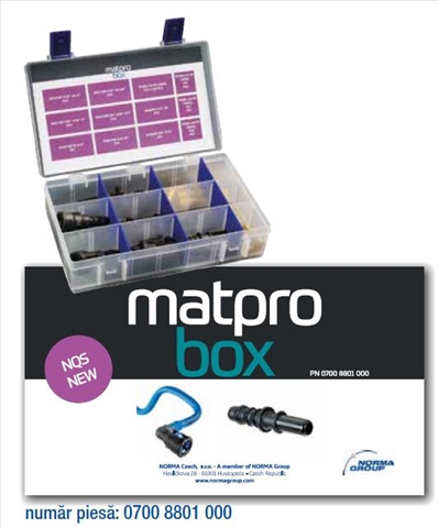 Set 150 conectori metalici pentru furtune NORMA Cobra MatPro Box 0700 8801 000, 12 marimi