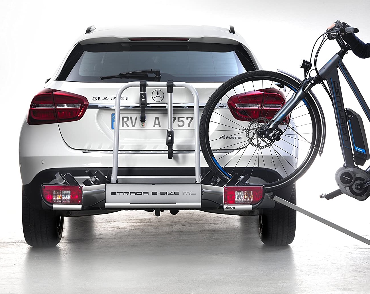 Rampa de incarcare biciclete ATERA 022741AT, 1160x155x100 mm, aluminiu, pentru sistemele de transport biciclete cu prindere pe carlig remorcare
