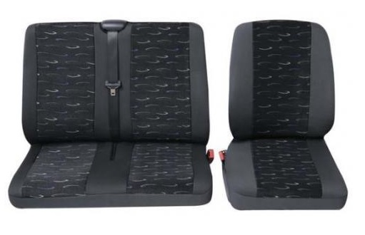 Set huse pentru scaune auto PETEX Profi 2 30071905PX, montare fata si spate, negru, din poliester, pentru autoutilitare, universale