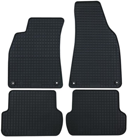 Set 4 covorase auto din cauciuc PETEX 17110PX, negru, pentru Audi A5 8T3, Audi A5 Sportback 8TA, Audi A5 Cabriolet 8F7