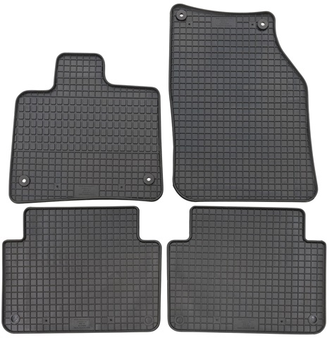 Set 4 covorase auto din cauciuc PETEX 12110PX, negru, pentru Audi Q7 4L, 2006-05.2015