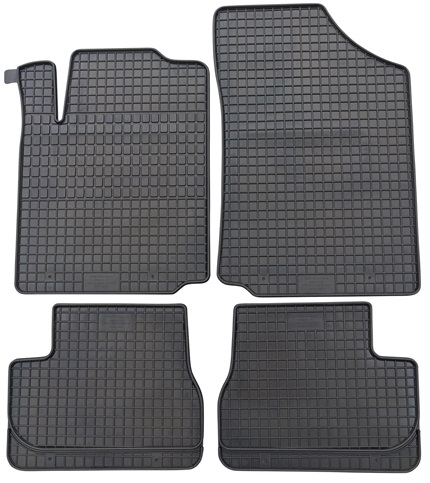 Set 4 covorase auto din cauciuc PETEX 91510PX, negru, pentru Citroen C2 JM, 2003-, Citroen C3 I FC, 2002-2009
