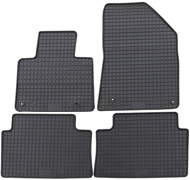 Set 4 covorase auto din cauciuc PETEX 91111PX, negru, pentru Citroen C5 III limuzina RD, Citroen C5 III Break TD, 2008-