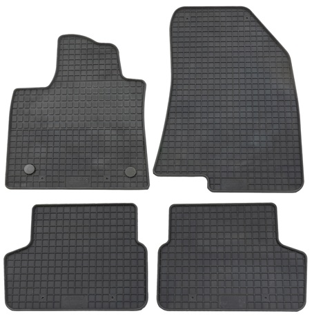 Set 4 covorase auto din cauciuc PETEX 29014PX, negru, pentru Dacia Sandero III, Sandero III Stepway