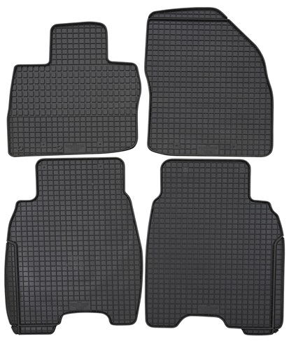Set 4 covorase auto din cauciuc PETEX 99013PX, negru, pentru Honda Civic VIII Hatchback FN, FK, 3-5 usi, 2006-02.2017