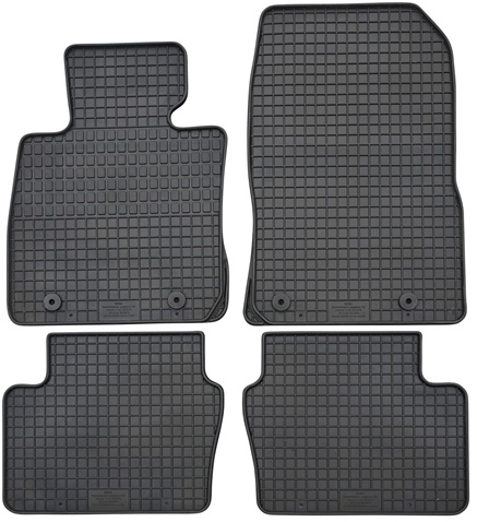 Set 4 covorase auto din cauciuc PETEX 92013PX, negru, pentru Mazda 2, 02.2015, CX-3 DK, 06.2015, Demio DL, DJ, 2014-