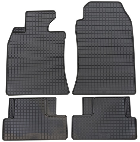 Set 4 covorase auto din cauciuc PETEX 16410PX, negru, pentru Mini One, Cooper R50, R53, Cabriolet R52, 09.2001-10.2006