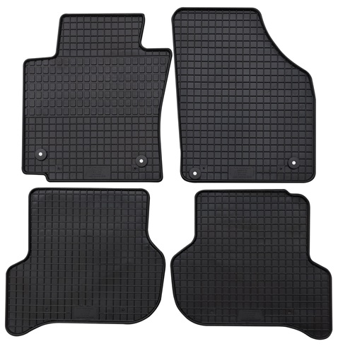 Set 4 covorase auto din cauciuc PETEX 84110PX, negru, pentru Seat Leon II 1P1