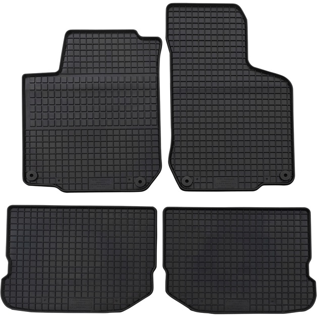 Set 4 covorase auto din cauciuc PETEX 61010PX, negru, pentru Volkswagen Golf IV 1J1, Bora 98-05, New Beetle 98-11